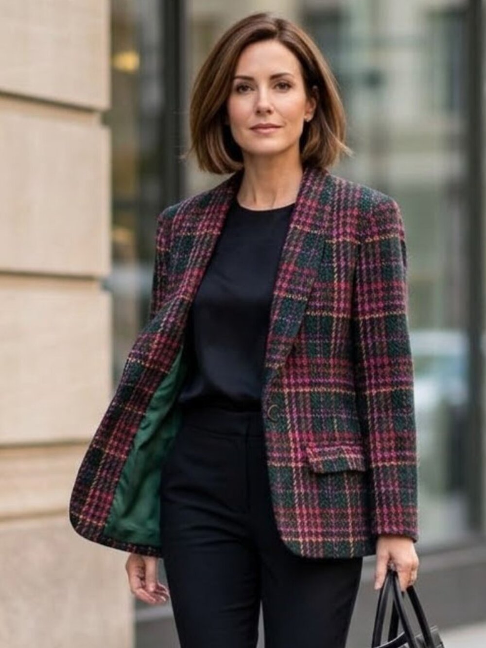 Pendleton Vintage 80s Plaid Wool Blazer Jacket Size 6